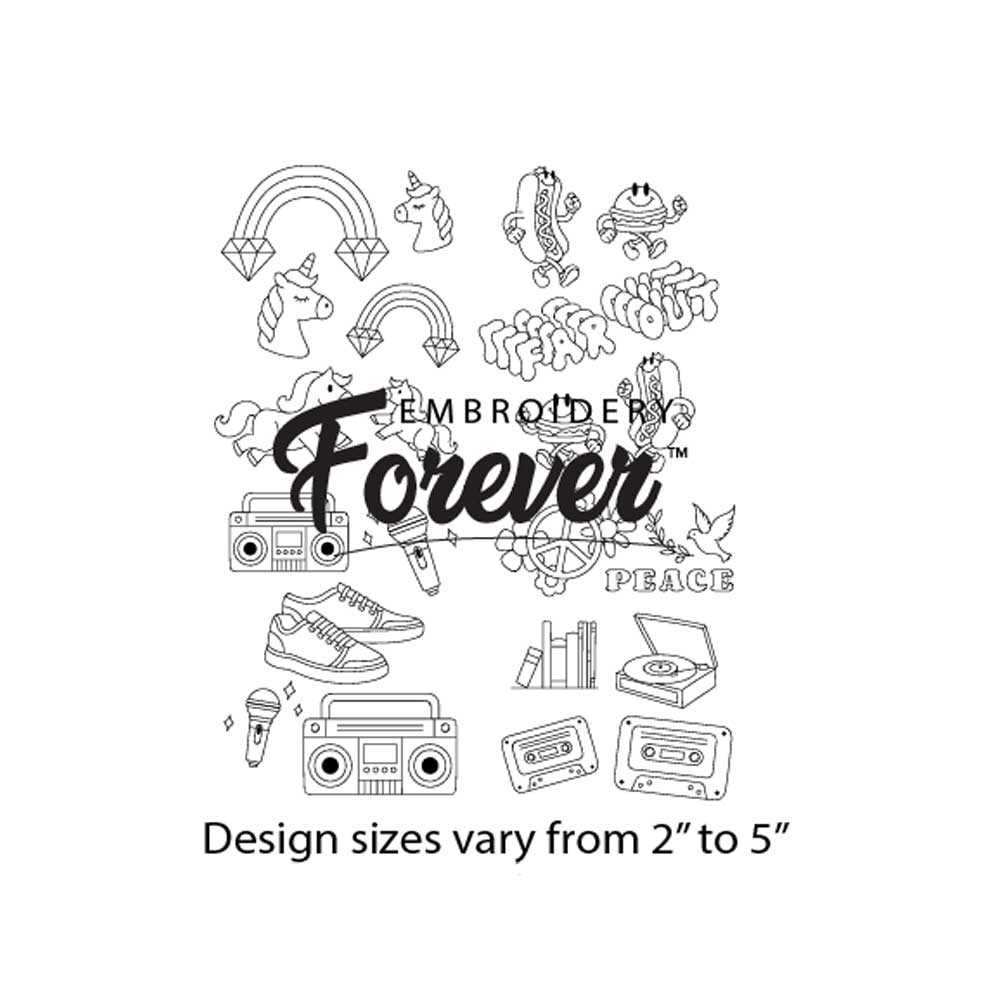 STICKER COLLECTION Embroidery Patterns