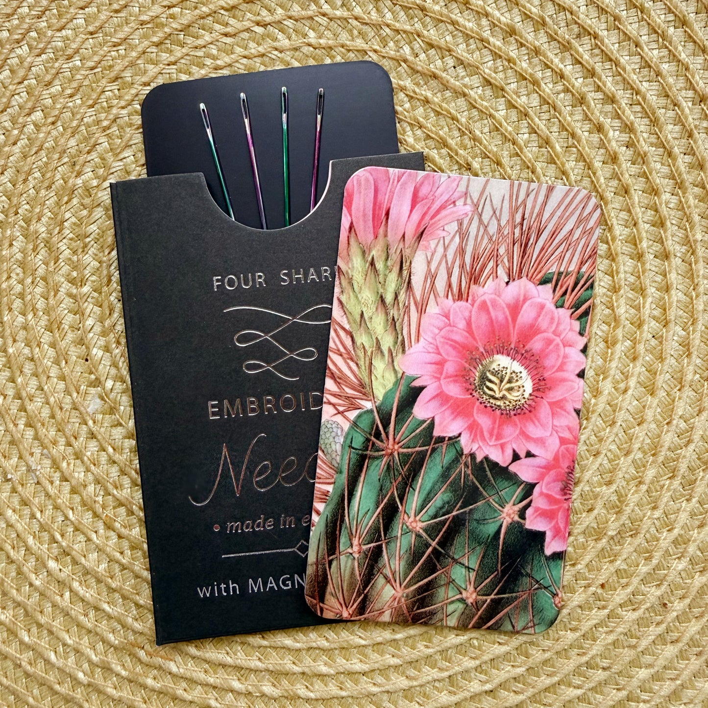 Needle Pack - Prismatic Needles - Four Hand Embroidery Needles & Magnet Pad