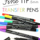 Fine Tip Iron-On Transfer Pens