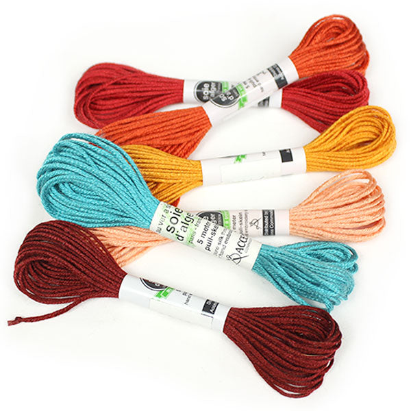 TEQUILA SUNRISE *EXCLUSIVE* Au Ver à Soie 7 Strand Silk Alger Thread for Hand Embroidery