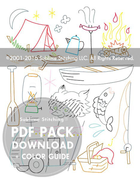 CAMP OUT - 1 Theme Embroidery Patterns