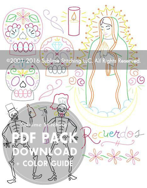 DIA DE LOS MUERTOS - 1 Theme Embroidery Patterns