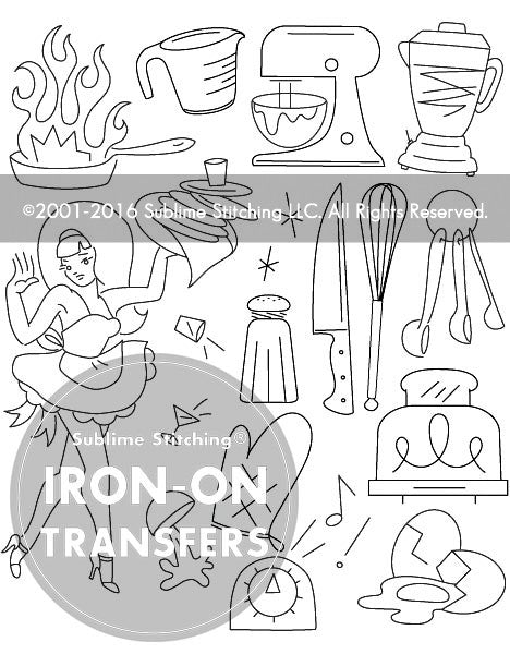 KRAZY KITCHEN - 3 Themes Embroidery Patterns