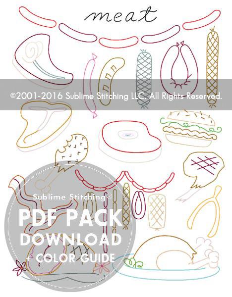 KRAZY KITCHEN - 3 Themes Embroidery Patterns