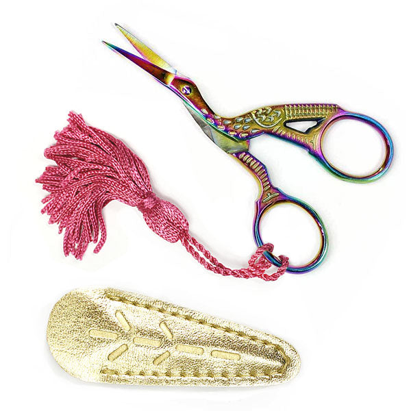 J.A. Henckels - Gold Plated Embroidery Scissors in the Shape of a