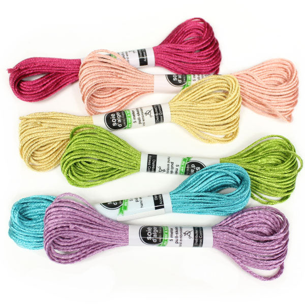 RAINBOW *EXCLUSIVE* Au Ver à Soie 7 Strand Silk Alger Thread for Hand Embroidery