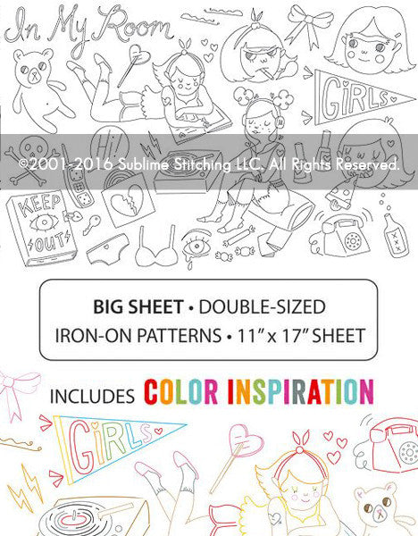 TUESDAY BASSEN - Big Sheet Embroidery Transfer Patterns