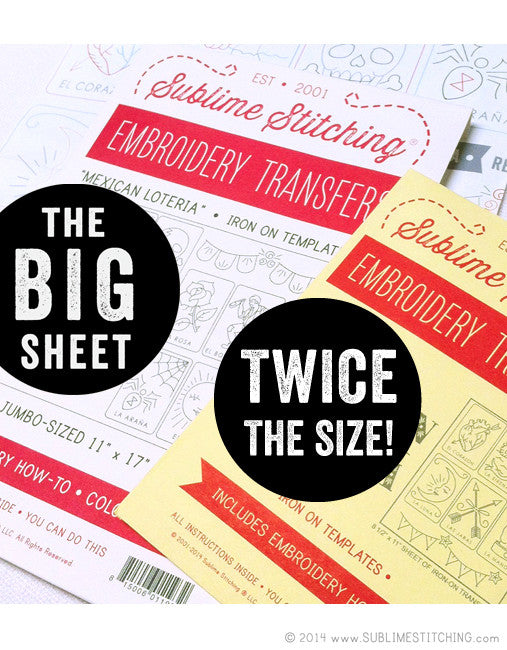 TUESDAY BASSEN - Big Sheet Embroidery Transfer Patterns