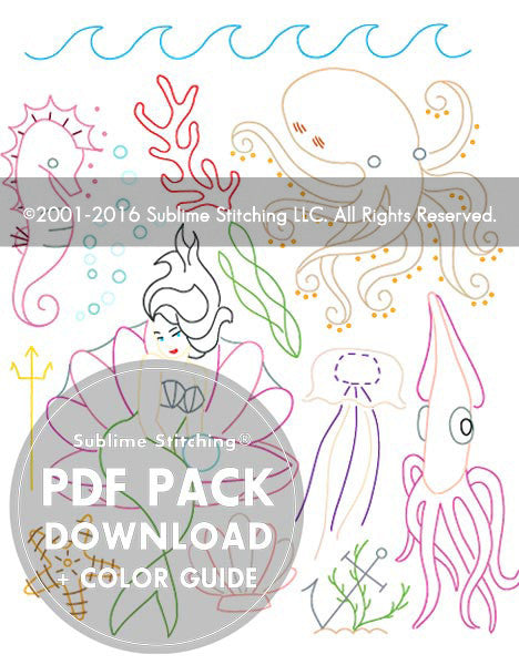 UNDER THE SEA - 3 Themes Embroidery Patterns