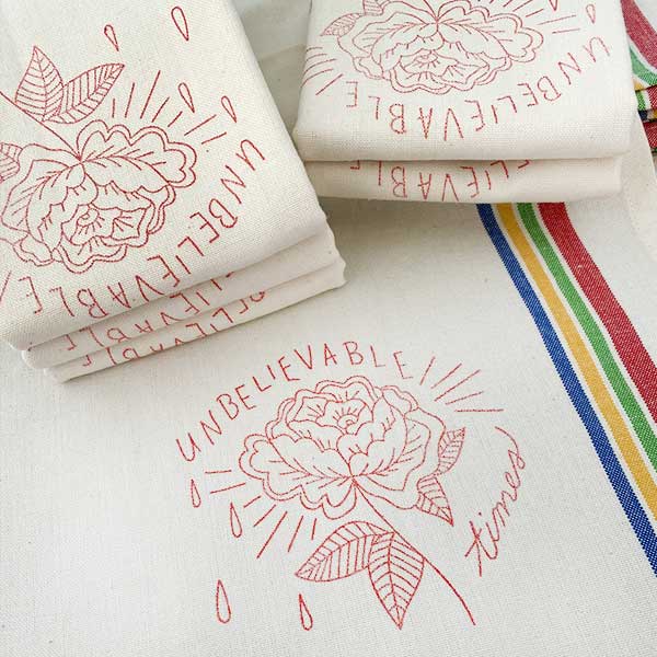 "Unbelievable Times" Embroidery Design by Jenny Hart