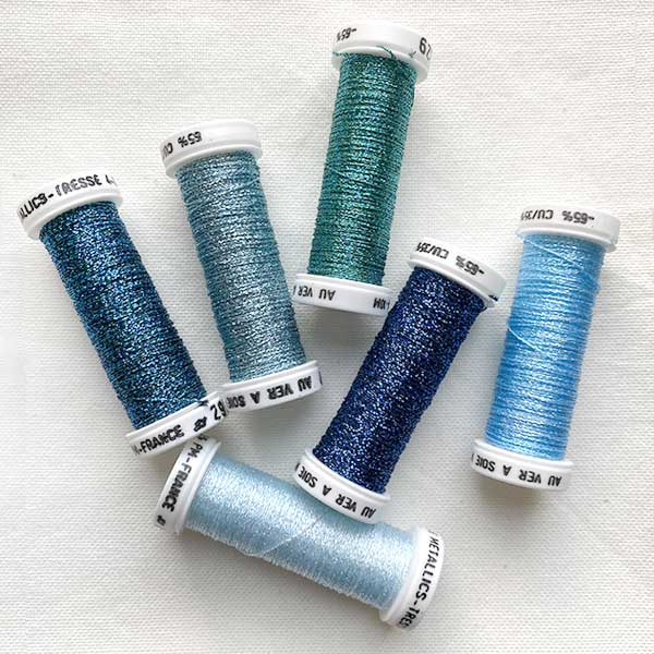 METALLIC THREADS for Hand Embroidery from Au Ver à Soie