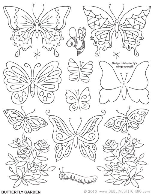 BUTTERFLY GARDEN - 1 Theme Embroidery Patterns