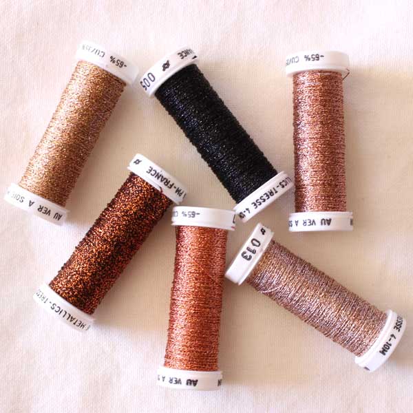METALLIC THREADS for Hand Embroidery from Au Ver à Soie