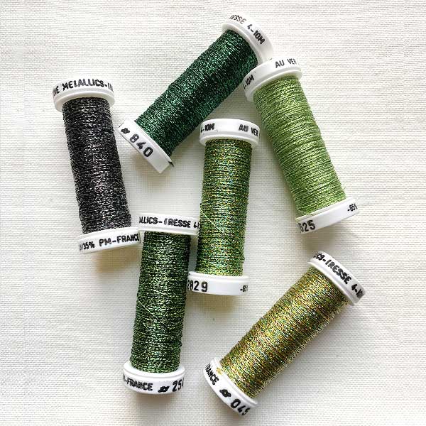 METALLIC THREADS for Hand Embroidery from Au Ver à Soie