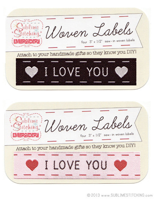 Woven Labels - I Love You