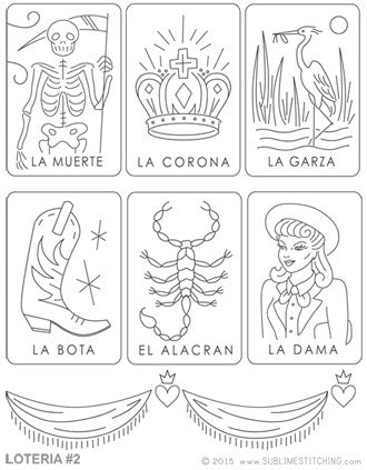 LOTERIA EXTRA - 1 Theme Embroidery Patterns