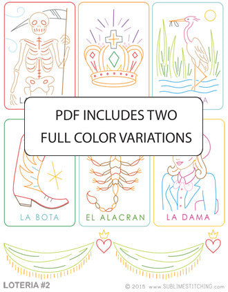 LOTERIA EXTRA - 1 Theme Embroidery Patterns