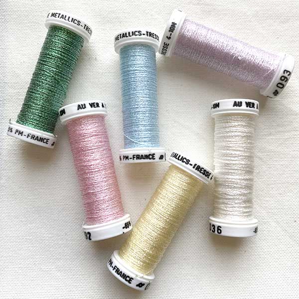 METALLIC THREADS for Hand Embroidery from Au Ver à Soie