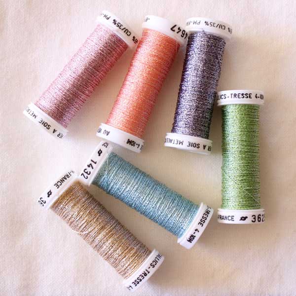 METALLIC THREADS for Hand Embroidery from Au Ver à Soie