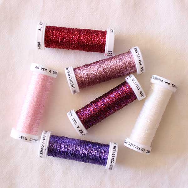 METALLIC THREADS for Hand Embroidery from Au Ver à Soie