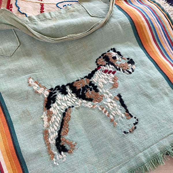 Cloth Bag with Wire Fox Terrier