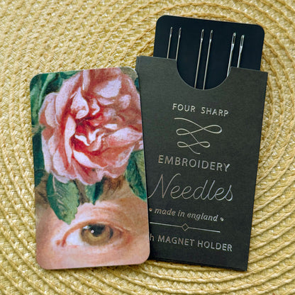 Needle Pack - Lover's Rose - Mixed Sizes Hand Embroidery Needles & Magnet Pad