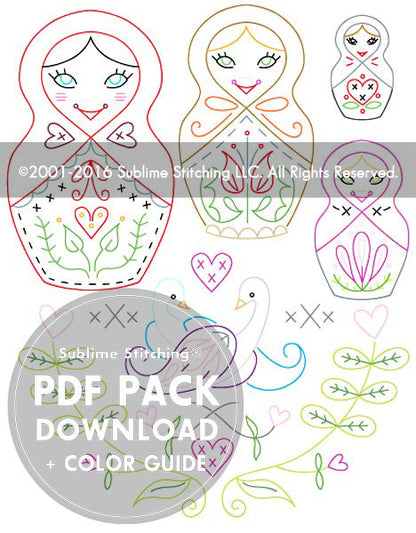 DUTCH RUSSIAN - 3 Themes Embroidery Patterns