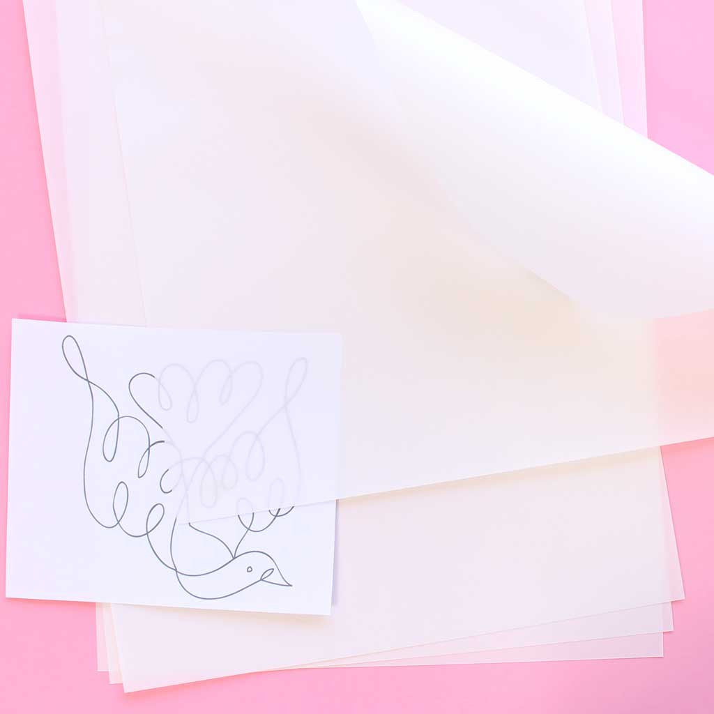 100 Sheets 20# Clear Vellum Paper 8 1/2 x 11 - Translucent Paper