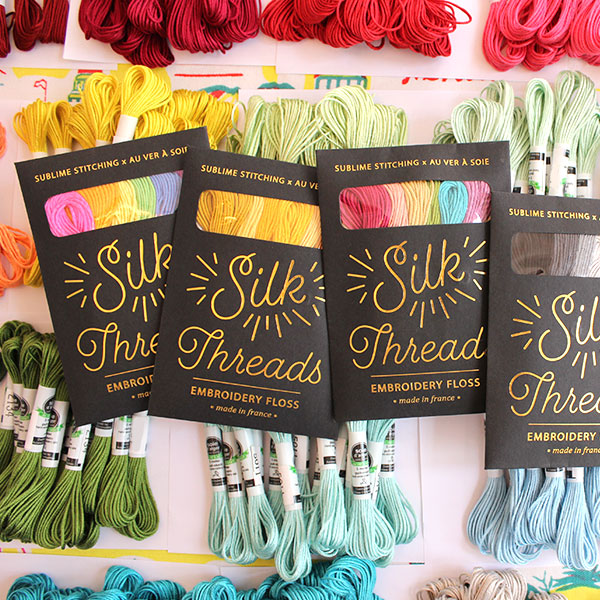 Au Ver à Soie Silk Thread for Hand Embroidery - Rainbow