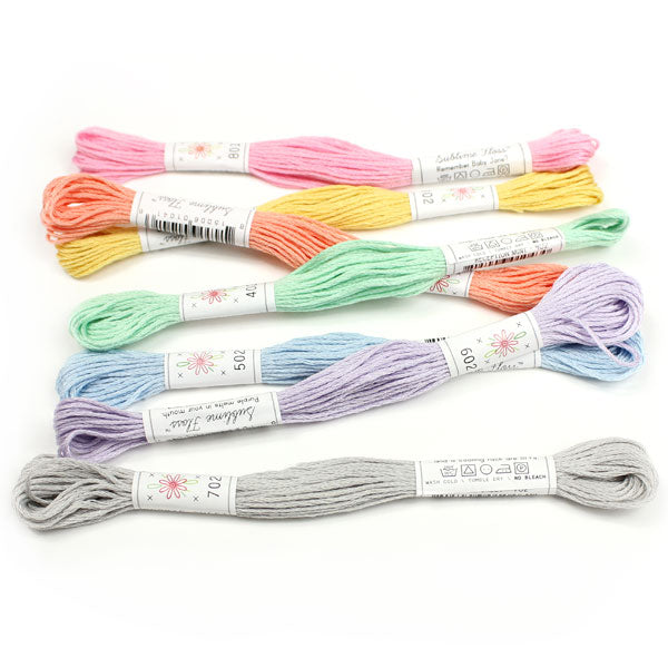 Sublime Stitching Embroidery Floss Set, Christmas Tree Palette - Seven 8.75  yard skeins