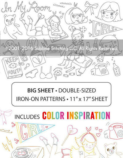 TUESDAY BASSEN - Big Sheet Embroidery Transfer Patterns