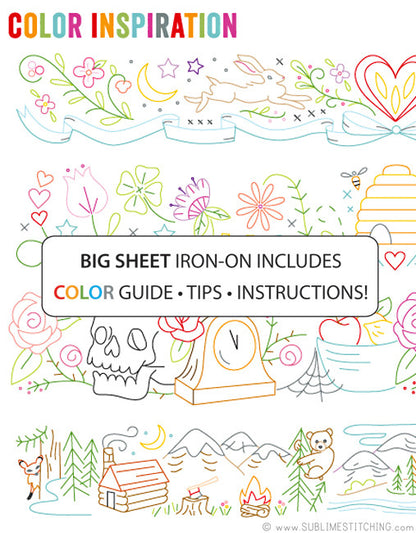 SUBLIME BORDERS - Big Sheet Embroidery Transfer Patterns