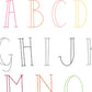SKINNY LETTERS - 1 Theme Embroidery Patterns