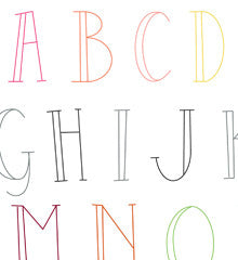 SKINNY LETTERS - 1 Theme Embroidery Patterns