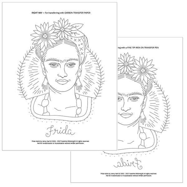TE AMO FRIDA - PDF Embroidery Portrait Pattern & Stitch Atlas™ by Jenny Hart