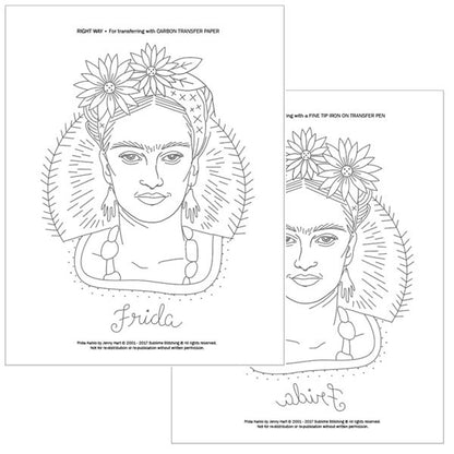 TE AMO FRIDA - PDF Embroidery Portrait Pattern & Stitch Atlas™ by Jenny Hart