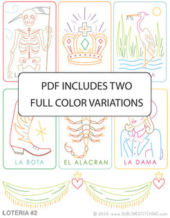 LOTERIA CARDS - Sublime Stitching Embroidery Designs
