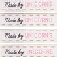 Woven Labels - Made By Unicorns