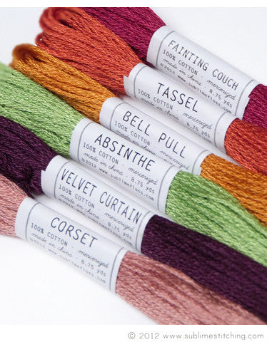 Sublime Stitching Embroidery Floss Set, Taffy Pull Palette - Seven 8.75  yard skeins